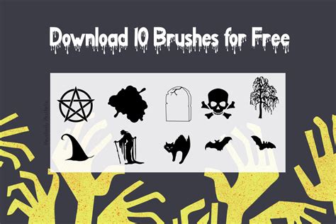 free halloween procreate brushes